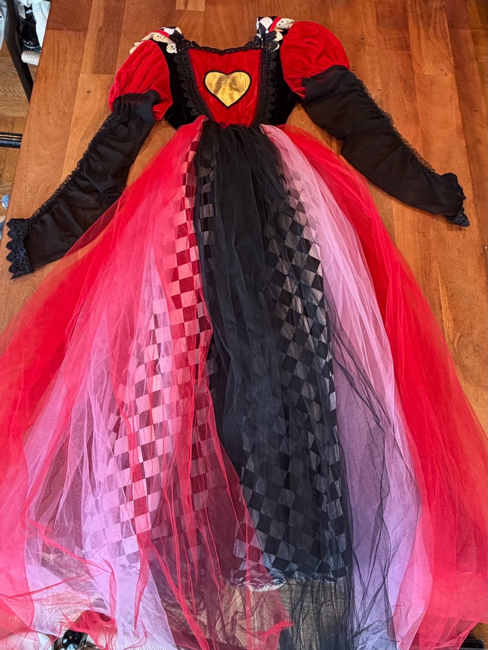 Red & Black Queen of Hearts Costume Dress